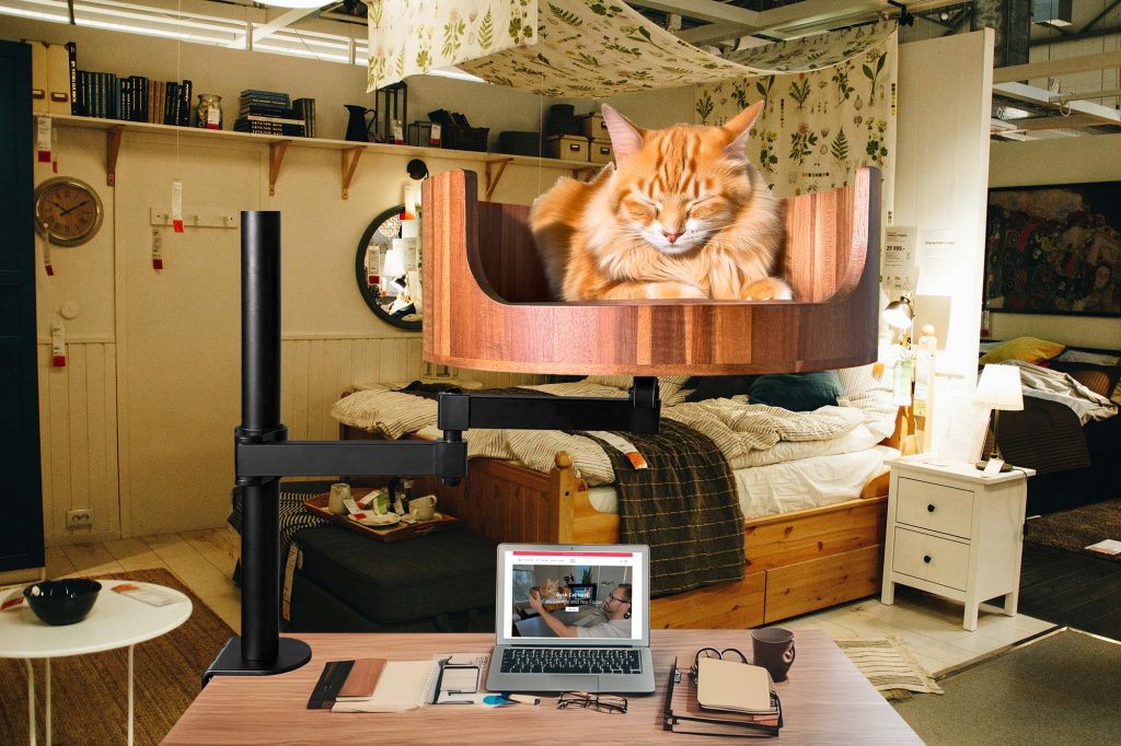 desktop cat couch